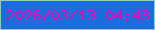 文字の大きさ：4、枠の色：97c8bc、背景の色：1b6cdd、文字の色：e705b5 無料ブログパーツのブログ時計