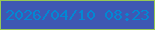 文字の大きさ：2、枠の色：97c955、背景の色：3e58b3、文字の色：0288d3 無料ブログパーツのブログ時計