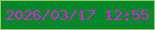 文字の大きさ：1、枠の色：97c965、背景の色：00872b、文字の色：d423d8 無料ブログパーツのブログ時計