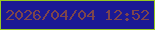 文字の大きさ：4、枠の色：97ca21、背景の色：1b1994、文字の色：7d454c 無料ブログパーツのブログ時計