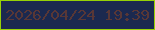 文字の大きさ：4、枠の色：97d106、背景の色：1b294f、文字の色：583736 無料ブログパーツのブログ時計