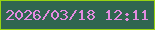 文字の大きさ：4、枠の色：97d312、背景の色：306650、文字の色：e58be1 無料ブログパーツのブログ時計