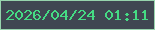 文字の大きさ：4、枠の色：97d4ad、背景の色：404752、文字の色：45db84 無料ブログパーツのブログ時計