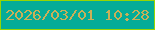 文字の大きさ：5、枠の色：97d503、背景の色：04ac98、文字の色：c9b058 無料ブログパーツのブログ時計