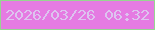 文字の大きさ：2、枠の色：97d591、背景の色：e57be2、文字の色：ddc4ef 無料ブログパーツのブログ時計