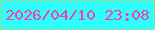 文字の大きさ：4、枠の色：97dd8f、背景の色：2dfefb、文字の色：f93cae 無料ブログパーツのブログ時計