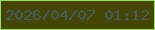 文字の大きさ：2、枠の色：97e068、背景の色：464604、文字の色：455d5c 無料ブログパーツのブログ時計