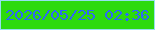 文字の大きさ：3、枠の色：97e0ef、背景の色：2dda0e、文字の色：2d68f7 無料ブログパーツのブログ時計