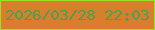 文字の大きさ：2、枠の色：97e221、背景の色：da7e2d、文字の色：4d9d55 無料ブログパーツのブログ時計