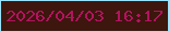 文字の大きさ：4、枠の色：97e2fe、背景の色：3d160d、文字の色：b3135f 無料ブログパーツのブログ時計