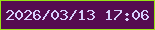 文字の大きさ：1、枠の色：97e315、背景の色：550c50、文字の色：d7d1fe 無料ブログパーツのブログ時計