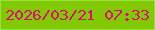 文字の大きさ：1、枠の色：97e440、背景の色：82c903、文字の色：db0e71 無料ブログパーツのブログ時計