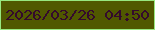 文字の大きさ：3、枠の色：97e77f、背景の色：505800、文字の色：340a2c 無料ブログパーツのブログ時計