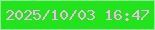 文字の大きさ：4、枠の色：97e99d、背景の色：20e51b、文字の色：fab3f0 無料ブログパーツのブログ時計