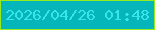 文字の大きさ：4、枠の色：97ea1c、背景の色：04b6b9、文字の色：37e5ed 無料ブログパーツのブログ時計