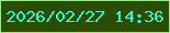 文字の大きさ：5、枠の色：97ea8e、背景の色：2c4d00、文字の色：15ffdc 無料ブログパーツのブログ時計