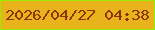 文字の大きさ：3、枠の色：97eb04、背景の色：e9b31c、文字の色：8d3507 無料ブログパーツのブログ時計