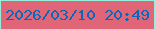 文字の大きさ：5、枠の色：97ecda、背景の色：e06576、文字の色：0a67ba 無料ブログパーツのブログ時計