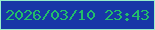 文字の大きさ：1、枠の色：97efcc、背景の色：1837a7、文字の色：22bd6b 無料ブログパーツのブログ時計