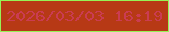 文字の大きさ：5、枠の色：97f256、背景の色：b73915、文字の色：ca3c52 無料ブログパーツのブログ時計