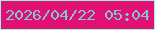 文字の大きさ：3、枠の色：97f3e4、背景の色：e31074、文字の色：7ec7da 無料ブログパーツのブログ時計