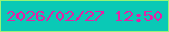 文字の大きさ：2、枠の色：97f477、背景の色：0ac9b6、文字の色：e321a6 無料ブログパーツのブログ時計