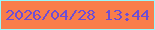 文字の大きさ：2、枠の色：97f8fd、背景の色：f97d4b、文字の色：6e4dd4 無料ブログパーツのブログ時計