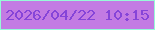 文字の大きさ：3、枠の色：97f9d8、背景の色：c37be3、文字の色：8645d8 無料ブログパーツのブログ時計