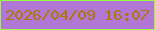 文字の大きさ：3、枠の色：97fb42、背景の色：b177d5、文字の色：ae7706 無料ブログパーツのブログ時計