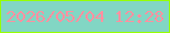 文字の大きさ：3、枠の色：97ff02、背景の色：82d6c4、文字の色：ff90a0 無料ブログパーツのブログ時計