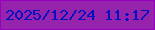 文字の大きさ：3、枠の色：9800c0、背景の色：9523ab、文字の色：0510c1 無料ブログパーツのブログ時計