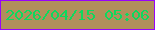 文字の大きさ：5、枠の色：9803fb、背景の色：b18f5c、文字の色：0dd95e 無料ブログパーツのブログ時計