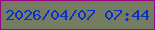 文字の大きさ：5、枠の色：980580、背景の色：747c62、文字の色：0b30ca 無料ブログパーツのブログ時計