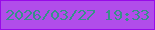 文字の大きさ：2、枠の色：980ae8、背景の色：b14dea、文字の色：379089 無料ブログパーツのブログ時計