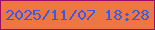 文字の大きさ：1、枠の色：980d66、背景の色：ee7642、文字の色：375ae1 無料ブログパーツのブログ時計