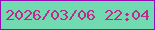 文字の大きさ：5、枠の色：980db3、背景の色：71dab1、文字の色：bd298f 無料ブログパーツのブログ時計