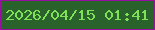 文字の大きさ：5、枠の色：980fa0、背景の色：2a622b、文字の色：7fe158 無料ブログパーツのブログ時計