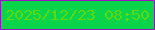 文字の大きさ：1、枠の色：9813c1、背景の色：0ad54a、文字の色：5dd914 無料ブログパーツのブログ時計