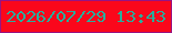 文字の大きさ：1、枠の色：981483、背景の色：fa071b、文字の色：28ae9d 無料ブログパーツのブログ時計