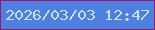 文字の大きさ：1、枠の色：981776、背景の色：4e80e2、文字の色：c7e0dd 無料ブログパーツのブログ時計