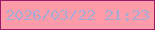 文字の大きさ：5、枠の色：981b69、背景の色：fd9ba8、文字の色：a6aad4 無料ブログパーツのブログ時計
