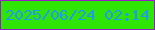 文字の大きさ：3、枠の色：981bcb、背景の色：2ee504、文字の色：2197f6 無料ブログパーツのブログ時計
