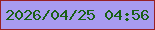 文字の大きさ：5、枠の色：982025、背景の色：a89bf0、文字の色：196015 無料ブログパーツのブログ時計