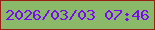 文字の大きさ：3、枠の色：982116、背景の色：89b969、文字の色：780bf4 無料ブログパーツのブログ時計