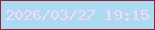 文字の大きさ：3、枠の色：982139、背景の色：acdbf1、文字の色：f9d6fa 無料ブログパーツのブログ時計