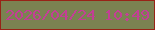 文字の大きさ：2、枠の色：982316、背景の色：7b8251、文字の色：c33f95 無料ブログパーツのブログ時計