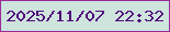 文字の大きさ：1、枠の色：982a99、背景の色：cee4dd、文字の色：50057b 無料ブログパーツのブログ時計