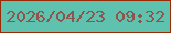 文字の大きさ：3、枠の色：982b03、背景の色：5fc2ae、文字の色：8d554b 無料ブログパーツのブログ時計