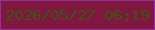 文字の大きさ：1、枠の色：982ea6、背景の色：7f173e、文字の色：415217 無料ブログパーツのブログ時計