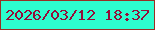 文字の大きさ：2、枠の色：982f24、背景の色：2cfdce、文字の色：950c39 無料ブログパーツのブログ時計